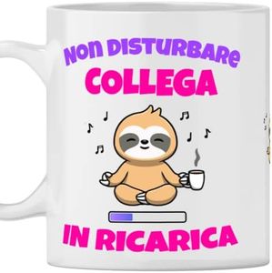 Tazza Collega - Idea Regalo compleanno collega, Festa anniversario della collega, regalo di Natale - Collega in Ricarica