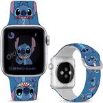 Hepsun Compatible with Apple Watch Band Stitch Art 38mm/40mm/41mm/42mm(Series10),Soft Silicone Magic Fancy Strap Compatible with iWatch Series SE 10 9 8 7 6 5 4 3 2 1 Kids Men Women