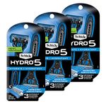 Schick Hydro 5 Disposable Razors for Men with Flip Beard Trimmer, 9 Count