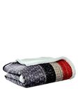 Eddie Bauer Fair Isle Throw, 50x70, Dark Steel