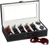 Leather Sunglass Box Organizer Blac