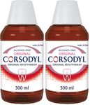 Corsodyl Antibacterial Mouthwash, Original Alcohol Free, Prevents Gum Disease & Treats Bleeding Gums, 300 ml (Pack of 2)
