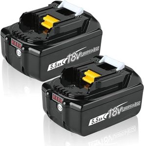 2 Pack 5.5Ah Replacement Battery for Makita 18V Battery with LED Indicator Compatible with Makita Cordless Power Tool Replace for BL1850B BL1850 BL1830 BL1860B BL1860 BL1830B BL1840 BL1820 BL1815