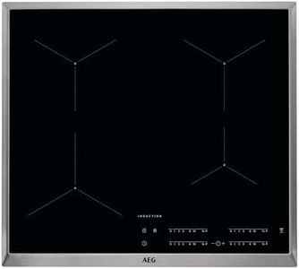 AEG IKB64431XB Autarkes Kochfeld / Induktion / Hob²Hood / Slider-Bedienung / 60 cm / Edelstahlrahmen / 4 Kochzonen / Powerfunktion / Kindersicherung