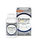 Centrum Advance 50+ Multivitamin Tablets for Men and Women, Vitamins with 24 Essential Nutrients with Vitamin C, D and Zinc, 180 ct (Packaging and Tablet colour may vary slightly)