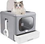 GAMINICS Cat Litter Box with Lid,Fo