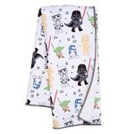 Lambs & Ivy Star Wars Classic Fleece Baby Blanket - Yoda/Darth Vader/R2-D2/C-3PO