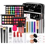 Professional All in one Makeup Set, Fenshine Cosmetic Make Up Starter Kit With Storage Bag Portable Travel Make Up Palette Eyeshadow Foundation Lip Gloss for Teenage & Adults (30PCS)