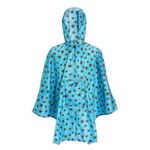 ECO CHIC Waterproof Foldable Adult Poncho Lightweight Reusable Raincoat with Hood (Bumble Bees Blue)