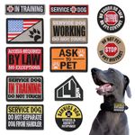 14er Tactical Service Dog Patches | Ask to Pet Patch, Do Not Pet Patch, Service Dog in Training Patches | Service Dog Vest Patches, Dog Patches for Harness | Service Dog Patch Set (12-Pack)