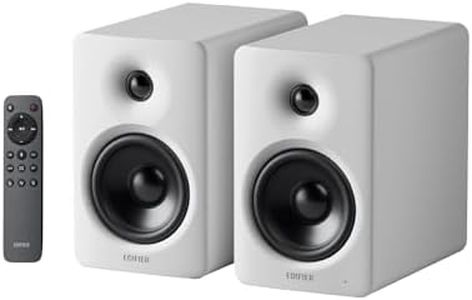 Edifier M90 Computer Speakers, 100W RMS Desktop Speakers, Hi-Res Audio, LDAC,Bluetooth 6.0 Compact Speaker, HDMI eARC/Optical/USB-C/AUX Input, SUB Out Powered Speakers, Remote Control for TV/PC-White