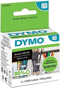 DYMO LW etichette multiuso originali, 13 mm x 25 mm, rotolo da 1000 etichette facilmente staccabili, autoadesive, per etichettatrici LabelWriter