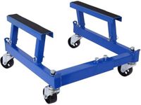 ATV Motorcycle Engine Cradle Dolly with 4 Swivel Casters Engine Cradle Dolly 1500 Lbs Weight Capacity Adjustable Heavy-Duty Steel Frame Vehicle Engine Supports for Vehicle Maintenance Blue