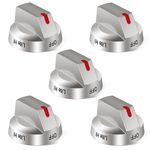 Upgraded DG94-04167 Gas Stove Knobs for Samsung Stoves/Ovens(5pcs), DG94-04167A for Samsung Gas Stove Knobs, Fit for NX60A6111SS/AA, NX60A6311SS/AA, NX60A6511SS/AA, NX60A6711SS/AA