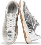 Project Cloud Sneakers for Women - Dunks Woman & Skate Shoes for Women Footwear Memory Foam Runners, Vegan Leather Women's Fashion Sneakers, Non-Slip Womens Sneakers Machine Wash (Kiki, Silver, 7)