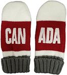 Winter Knitted Gloves Wool Mittens Warm Glove Women & Men with Canada Maple Leaf Gloves Mittens Variety To Go (Canada)