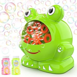 Mieryd Machine a Bulle, Jouet Enfant 3 4 5 6 7 8 Ans Bulles de Savon Automatique Portable Souffleuse à Bulles avec 2 Bouteilles Liquide Cadeau Garçons Filles Jeux Jardin Plein Air Exterieur Intérieur