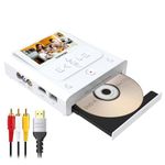 VHS to DVD Recorder, VHS to DVD Converter Machine, Convert VHS,VCR,Camcorder to DVDs,USB,SD Card,Smart Phone WiFi to DVDs,USB,SD,HDD Copy【VHS/Tapes/DVD Player Not Included】(White)