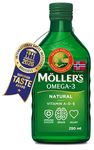 Moller’s ® | Omega 3 Cod Liver Oil | Omega-3 Dietary Supplements with EPA, DHA, Vitamin A, D and E | Superior Taste Award | Pure & Natural cod Liver Oil | 166 Year Old Brand | Neutral | 250 ml