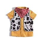 Woody Shirt for Kids Cowboys Halloween Cosplay Costume Toy Story Toddler Woody Classic Costume Multicolored 4 Years