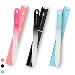 Sephanna Glass Nail File for Unisex Ultra Quality, Portable Crystal Nail File with Case for Mani & Pedicure- Smooth Finish for Natural & Acrylic Nails (Pack of 3)