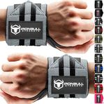 Wrist Wraps for Weightlifting (USPA, IPL, USAW & IWF Approved),18” Premium Quality Weight Lifting Wrist Support Straps for Bench Press, Bodybuilding, Strength Training and Powerlifting (Grey)