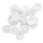 SCHOFIC ANTI-STATIC ESD SAFE CHLORINATED DISPOSABLE LATEX FINGER COTS [REUSABLE RUBBER FINGERTIPS] 4 MIL THICK - White (50)