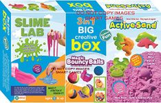 EKTA 3 in 1 Big Creative Box Slime Lab, Magic Bouncy Balls, and Active Sand Sea Creatures