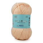 Ganga Acrowools Yarn, Soft N Strong, Low Pill, OEKOTEX Class 1 Certified, Pack of 2 Balls - 100gms Each, Approx. 170mtr Length, Light Peach