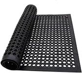 MYOYAY Large Outdoor Rubber Entrance Mats 90cm x 150cm Rubber Drainage Mat Anti Fatigue Non Slip Drainage Door Mat Flooring Heavy duty Commercial Kitchen Floor Mat for Industrial Kitchen Bathroom