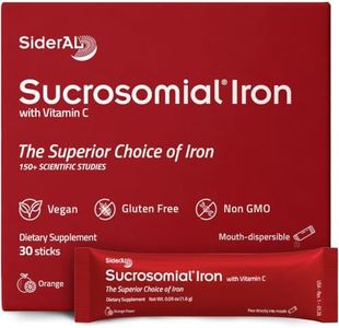 Sucrosomial Iron Supplement for Women and Men - Clinically Proven to Increase Levels Without Side Effects, Gentle, 7X Higher Absorption for Anemia & Energy, Vitamin C, Mouth Dissolvable Powder, 30ct