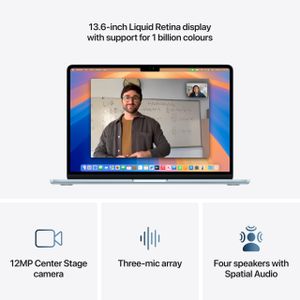 Apple MacBook Air 13-inch Laptop – M4 Chip, Sky Blue