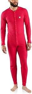 CARHARTT Mens Base Force Classic Thermal Base Layer Union Suit, Red, 4X-Large Big Tall