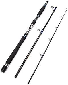 ENTSPORT 3-Piece Spinning Rod Portable Boat Rod Saltwater Heavy Fishing Rod (30-50 Lbs, 1 Year Limited Warranty) (6' Spinning Rod)