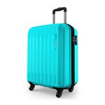 Safari Genius Alley 55cm Cabin Trolley Bag Hard Case Polypropylene, 4 Spinner Wheels, 360 Degree Wheeling Carry on Luggage, Travel Bag, Suitcase for Travel, Trolley Bags for Travel, Scuba Blue