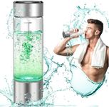 MOVOCA Hydrogen Water Bottle, 3 Min Rapid Hydrogen Water Bottle Generator with SPE PEM Technology, Portable Hydro Water Bottle Suitable for Gym Office Travel Home, Gift for Love Friend Family, Silver