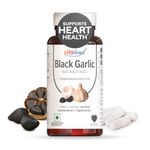Vitabowl's 100% Natural & Organic Black Garlic Capsules | Made with 100% Cloves | 120 Days Naturally Aged & Fermented | Manages Cholesterol Levels & Lipid Profiles (60 Count (Pack of 1))