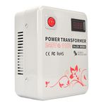 uyoyous 3000W Step Down Voltage Transformer 220V~240V to 100V~120V US to UK Voltage Converter with Temperature Control Circuit Breaker Protection, with the LED display screen