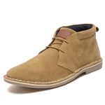 LOUIS STITCH Chukka Boots Men| Suede Leather Boots for Men| High Ankle Boot| Formal Office & Business Wear Shoes | Hiking Boots for Men | Stitch Down Desert Boots | Size-UK09 Cream (SDSUCKCUCM009)