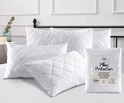 K&A® Pillow Protectors 4 Pack Quilted | Ultra Soft Noiseless and Breathable Microfiber Pillow Cases Pack of 4 | Hypoallergenic and Anti Dust Mite Pillow Protector | UK Standard 48x74 CM (19x29 Inches)