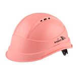 KARAM PN545 Safety Helmet for Men Industrial & Construction Helmet | Slider Type Adjustment with Adjustable Chin Strap | Ventilation & Side Slot for Attachment | EN Certified Hard Hat | Pink