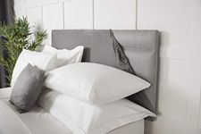 Belledorm Headboard Wrap - Transforms a drab looking Headboard - Luxury Faux Suede (Charcoal, Double)