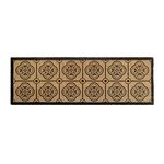 ATMAH Moroccan Tile Design Coir Doormat, Size 120cm x 40cm - Natural