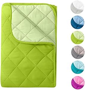 wometo Microfaser Sommer Steppbett Wende-Design 135x200 oekoTex – grün Kochfest 95° Sommerbettdecke Leichtsteppbett für Camping und heiße Tage I ohne Bezug verwendbar I farbig & bunt