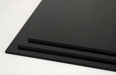 Black Finish A4 Size Gloss Acrylic Sheet, 210mm x 297mm, 3mm Thickness