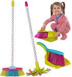 Childrens Kids Cleaning Sweeping Play Set Mop Broom Brush Dustpan Childs Toy