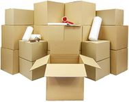 Moving Kit Pack 2-3 Bedroom House - 25 Strong Packing Cardboard Removal Boxes, Large Roll of Bubble Wrap, Strong Brown Tape, Black Marker Pen. FREE NEXT WORKING DAY DELIVERY
