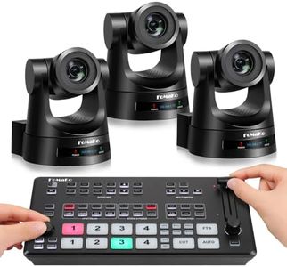 FoMaKo 20x Optical Zoom PTZ Camera, HDMI AI Auto Tracking(3pcs)+M2 Video Mixer switcher, for for Hospital Surgery or Professional Skill Teaching Live Demonstration,PTZ Bundle(FMK20SDI x3+M2)