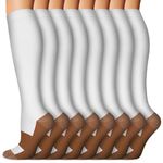 Copper Compression Socks For Men & Women Circulation-Best For Medical Running Hiking Cycling 15-20 mmHg(L/XL)