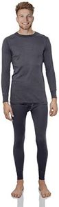 Rocky Thermal Underwear For Men (Thermal Long Johns Set) Shirt & Pants, Base Layer w/ Leggings/Bottoms Ski/Extreme Cold (Charcoal - Lightweight Cotton / Medium)